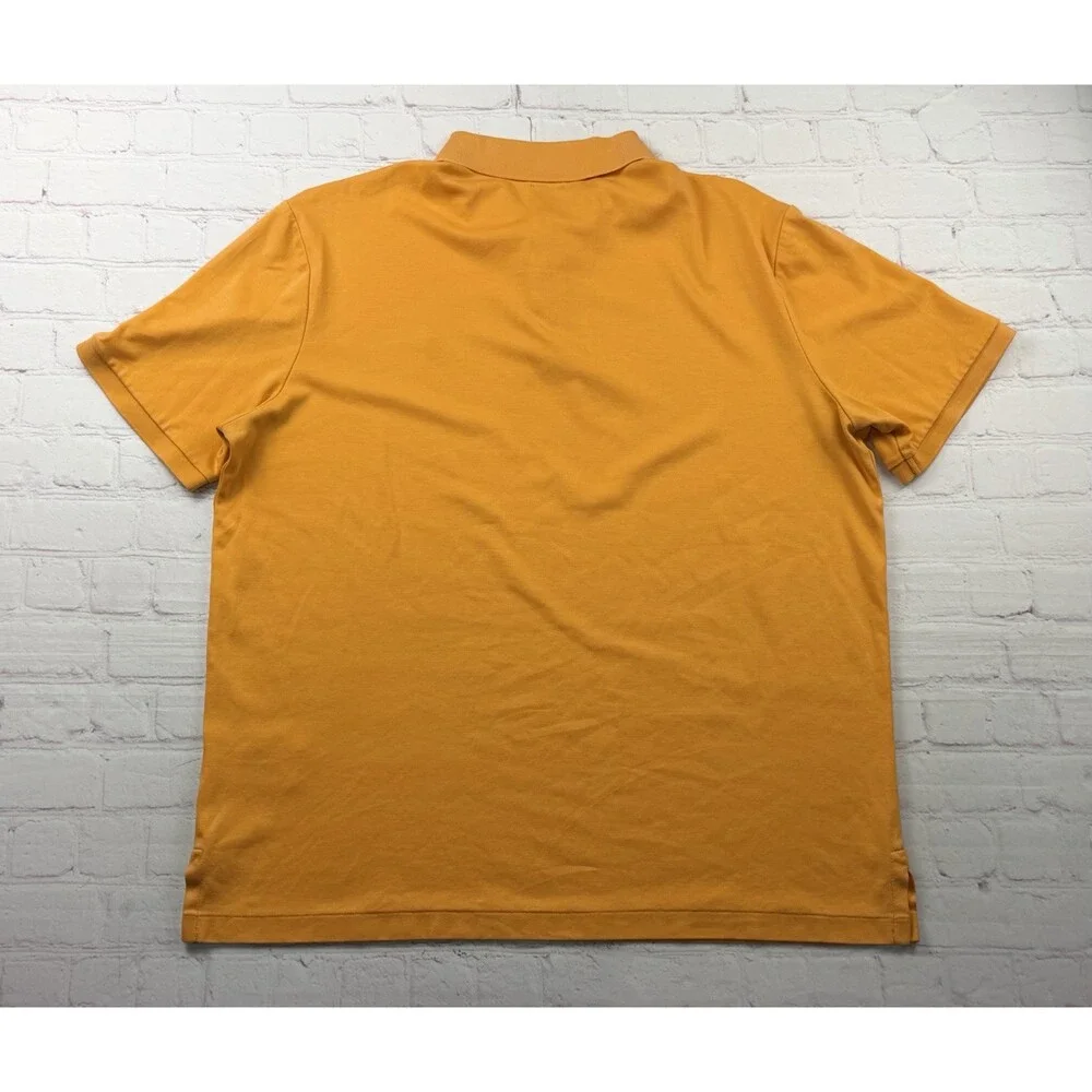 Polo Ralph Lauren Polo Shirt Mens LG Orange Custom Fit Short Sleeve